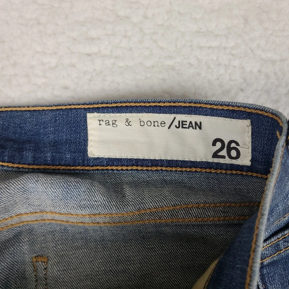 Rag  & Bone Jeans Womens 26x29 Skinny Carmine Dark Wash‎ Blue EC
